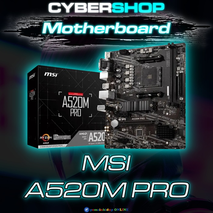 MSI A520M PRO | Motherboard AMD A520 Ryzen AM4 M-ATX